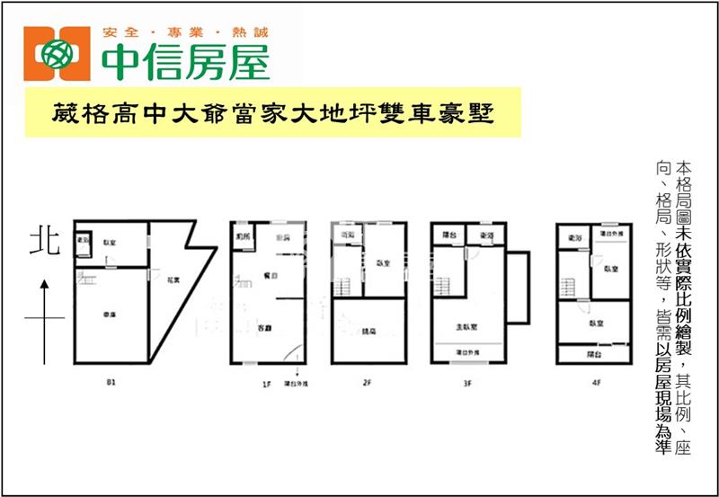 葳格高中大爺當家大地坪雙車豪墅房屋室內格局與周邊環境
