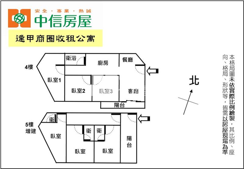 逢甲商圈收租公寓房屋室內格局與周邊環境