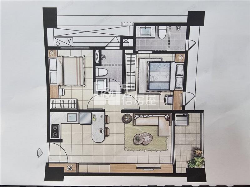 中豐路-稀有絕版輕屋齡2房2衛浴房屋室內格局與周邊環境