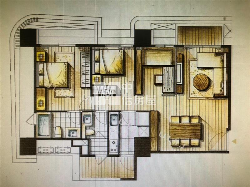 A19【竹風青庭】高樓層2+1房平車房屋室內格局與周邊環境