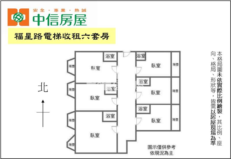 福星路電梯收租六套房房屋室內格局與周邊環境