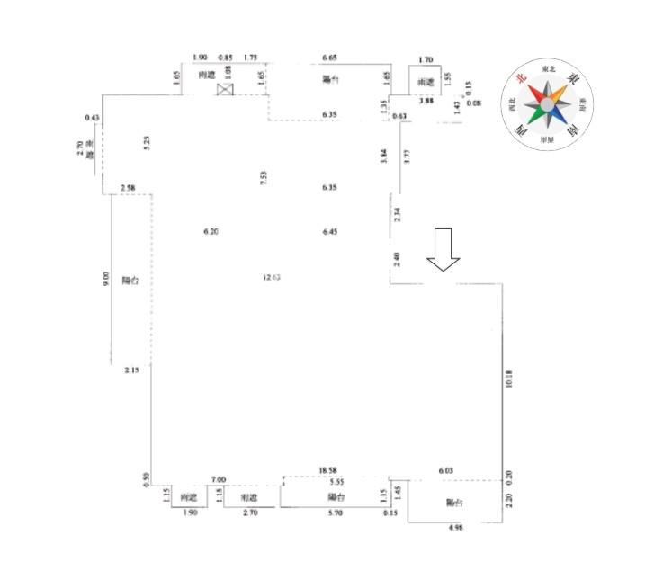 由鉅大謙丙棟毛胚六平車房屋室內格局與周邊環境