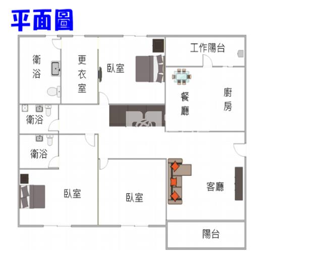 巨蛋商圈翻新三房平車房屋室內格局與周邊環境