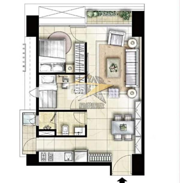 【星鑽】(獨家專任)青埔A18-米蘭達2房+車位房屋室內格局與周邊環境