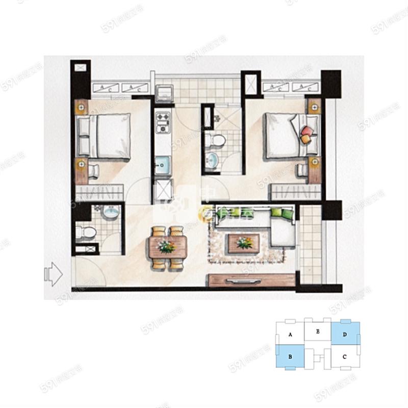 近埔心車站✨全新交屋!!兩房兩衛有車位｜大金囍3房屋室內格局與周邊環境