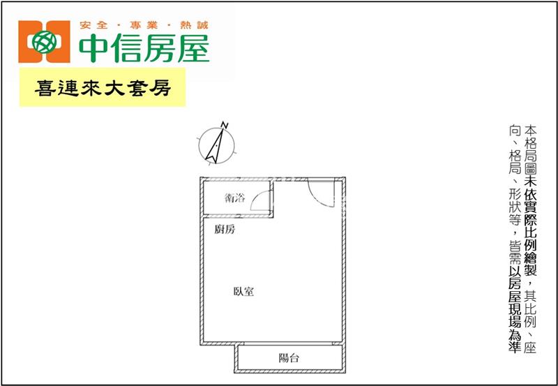 喜連來大套房房屋室內格局與周邊環境