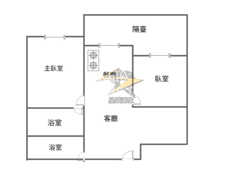 【星鑽】客運園區璟都未來全新雙衛浴2+1房車房屋室內格局與周邊環境