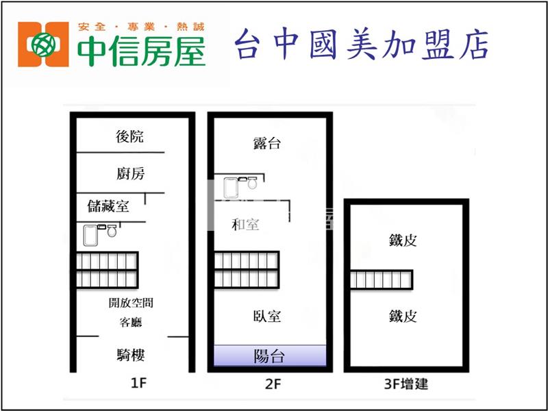 西區柳川邊間透天房屋室內格局與周邊環境