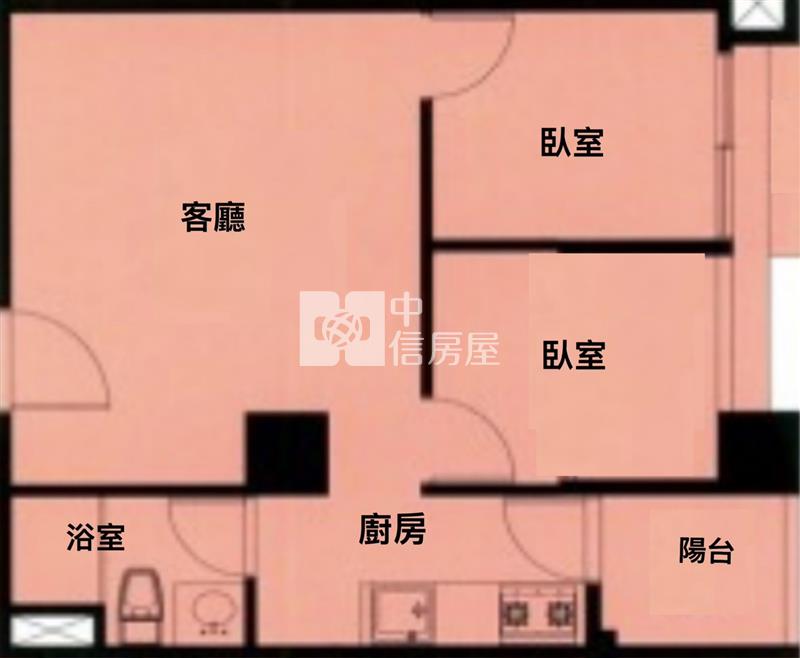 {法國紅} 機能便利溫馨兩房房屋室內格局與周邊環境