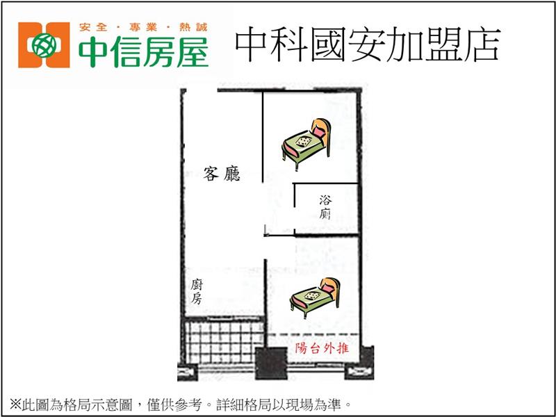 專賣-新杜拜視野2房+平車房屋室內格局與周邊環境