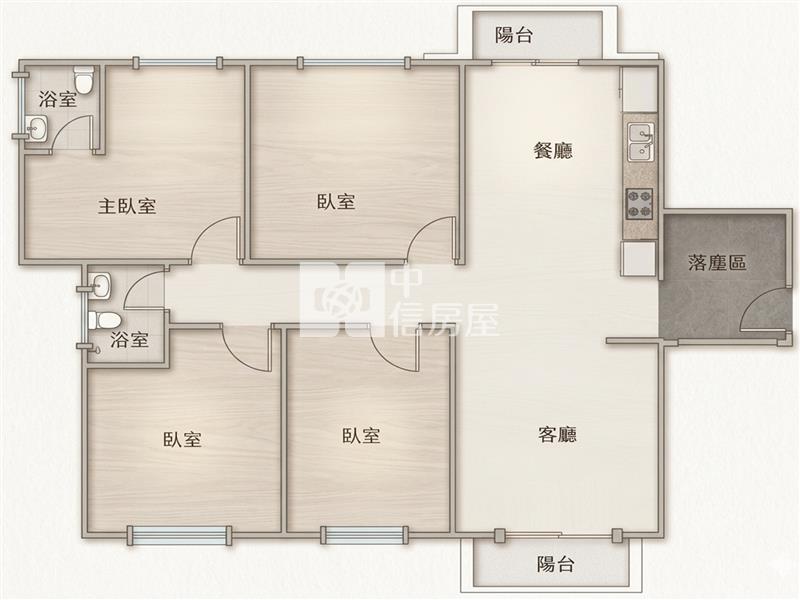 群都3四房雙車位房屋室內格局與周邊環境