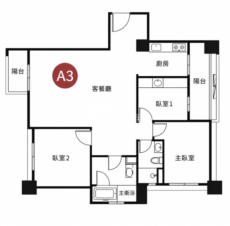 八擴合遠首綻百萬裝潢大空間3+1房車房屋室內格局與周邊環境