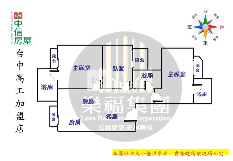 美術元越全新落成三房雙主臥附平車房屋室內格局與周邊環境