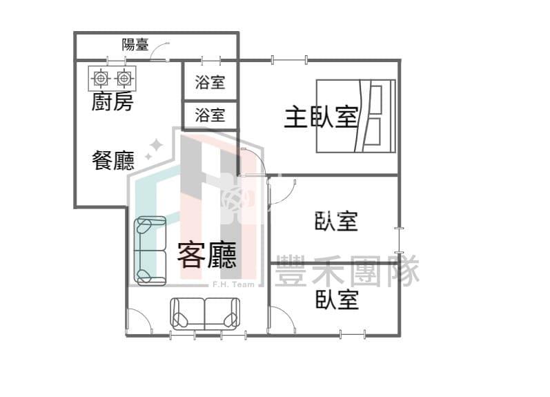 【豐禾】平鎮高中整新三樓美寓房屋室內格局與周邊環境