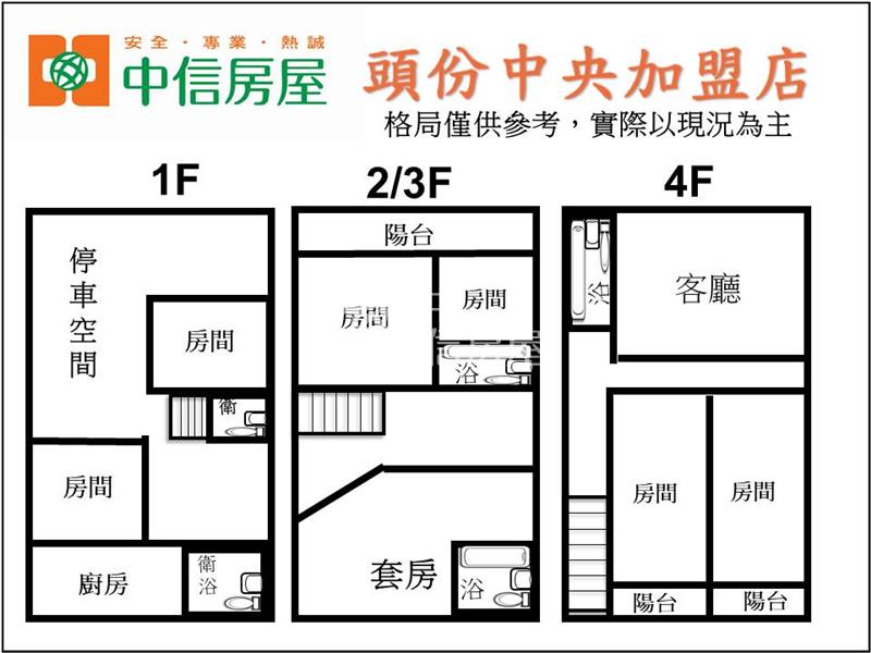 竹南勤富三層透天房屋室內格局與周邊環境