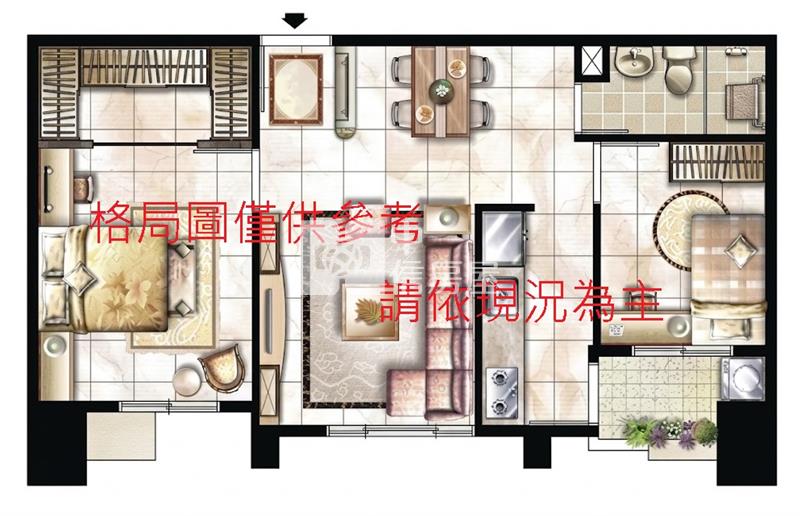 [首璽團隊]河美御景精美景觀兩房車房屋室內格局與周邊環境