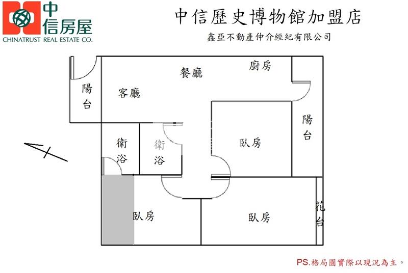 大成國小景觀三房+車位房屋室內格局與周邊環境