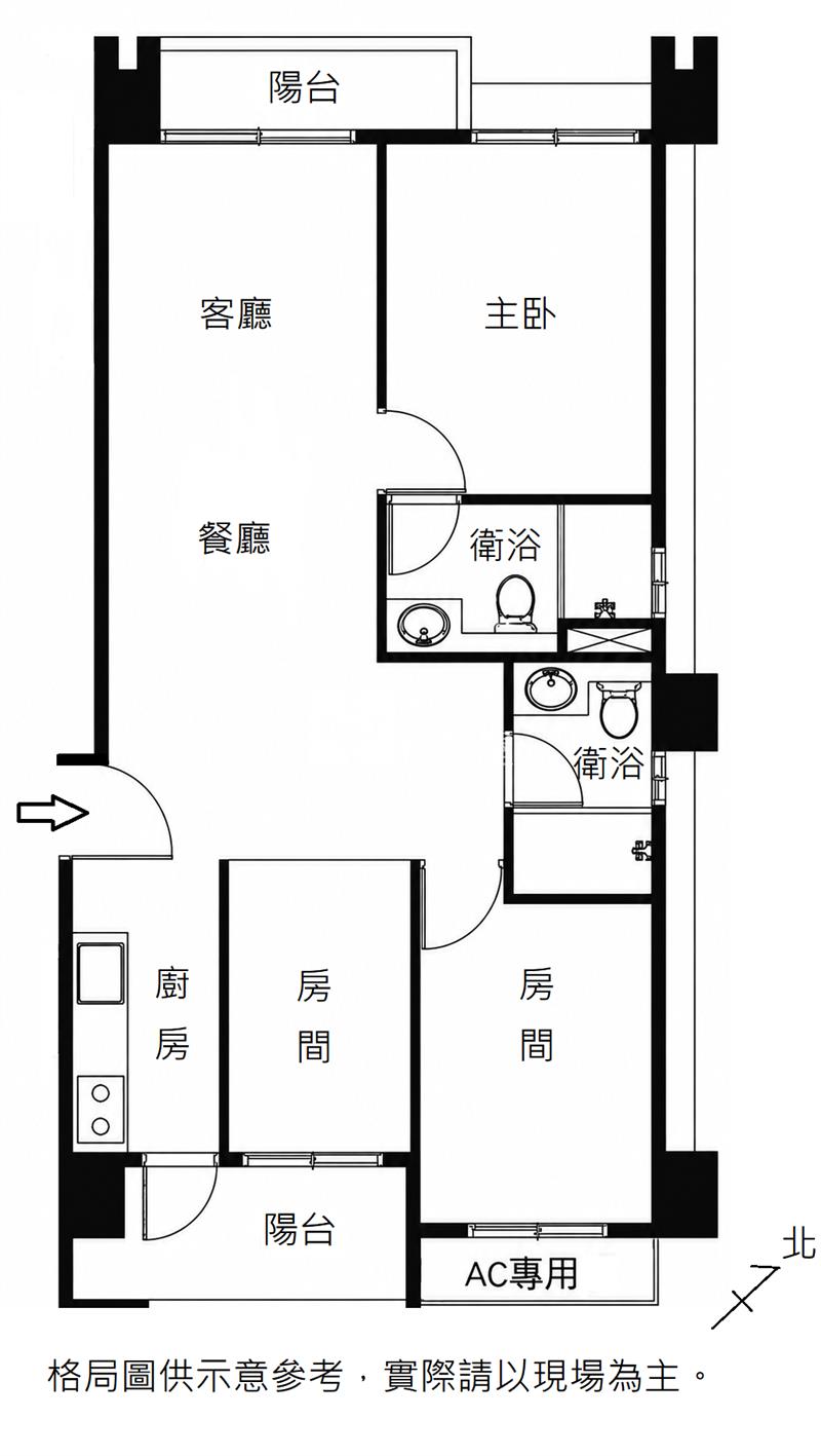 【安家】專任-近高鐵青埔站~3房車~雙衛浴開窗房屋室內格局與周邊環境