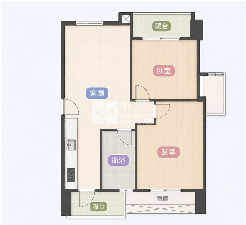 【安家】專任-易家寬禾高樓景觀美二房房屋室內格局與周邊環境