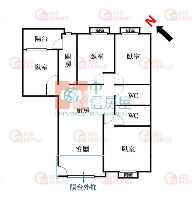 佳茂地中海景觀視野四房B1平車房屋室內格局與周邊環境