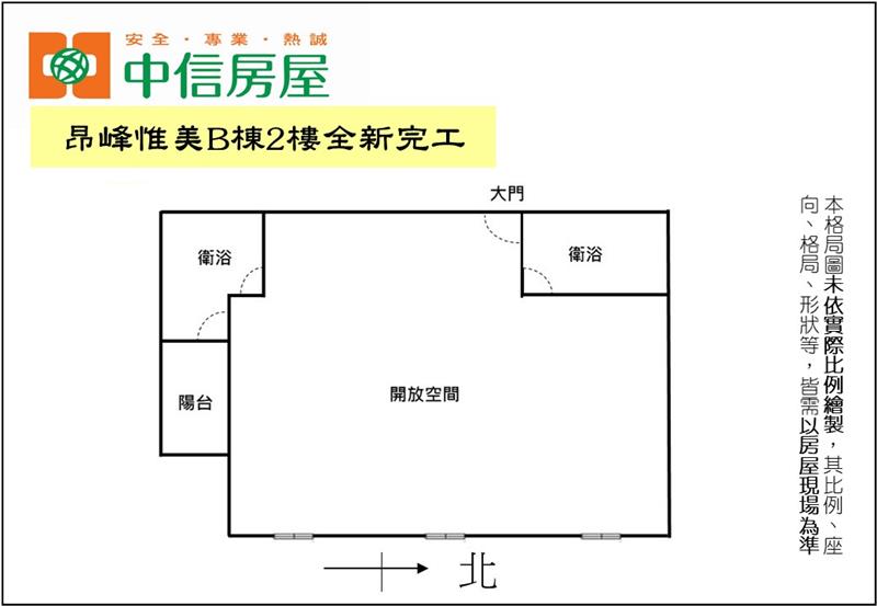 昂峰惟美B棟2樓全新完工房屋室內格局與周邊環境