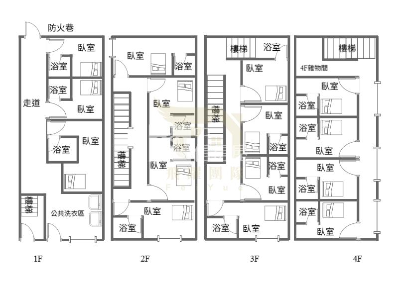 專任⭐觀音收租透天⭐文化路15間收租套房⭐員工宿舍房屋室內格局與周邊環境