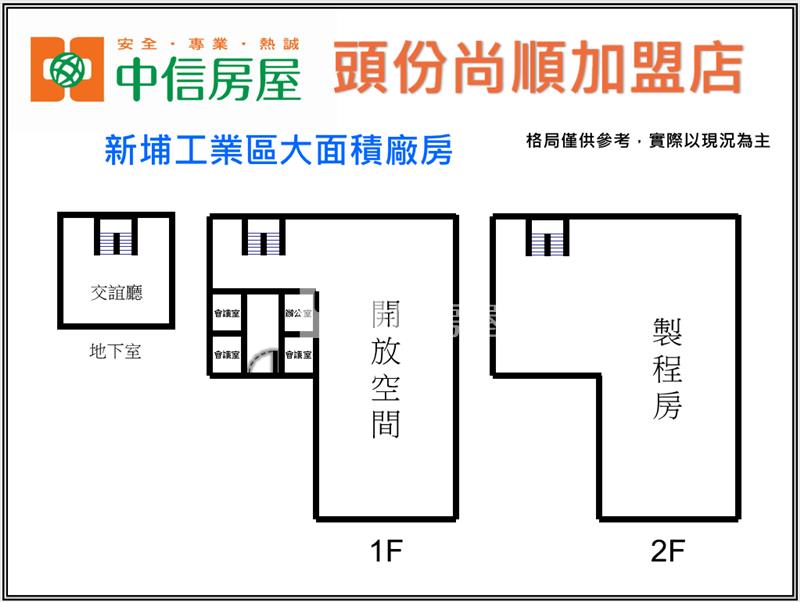 新埔工業區大面積廠房房屋室內格局與周邊環境