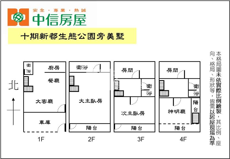十期新都生態公園旁美墅房屋室內格局與周邊環境