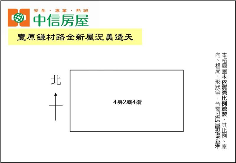 豐原鎌村路全新屋況美透天房屋室內格局與周邊環境