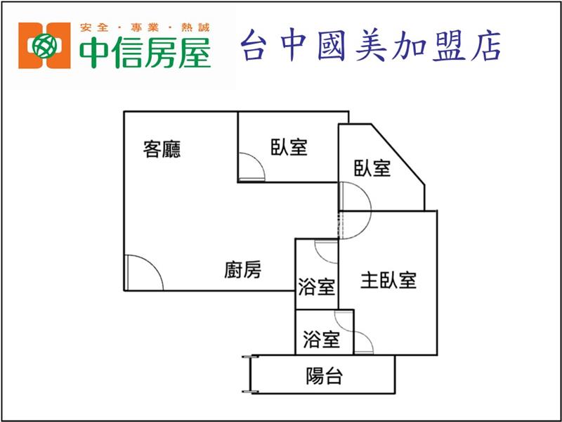 黎明電梯美三房房屋室內格局與周邊環境