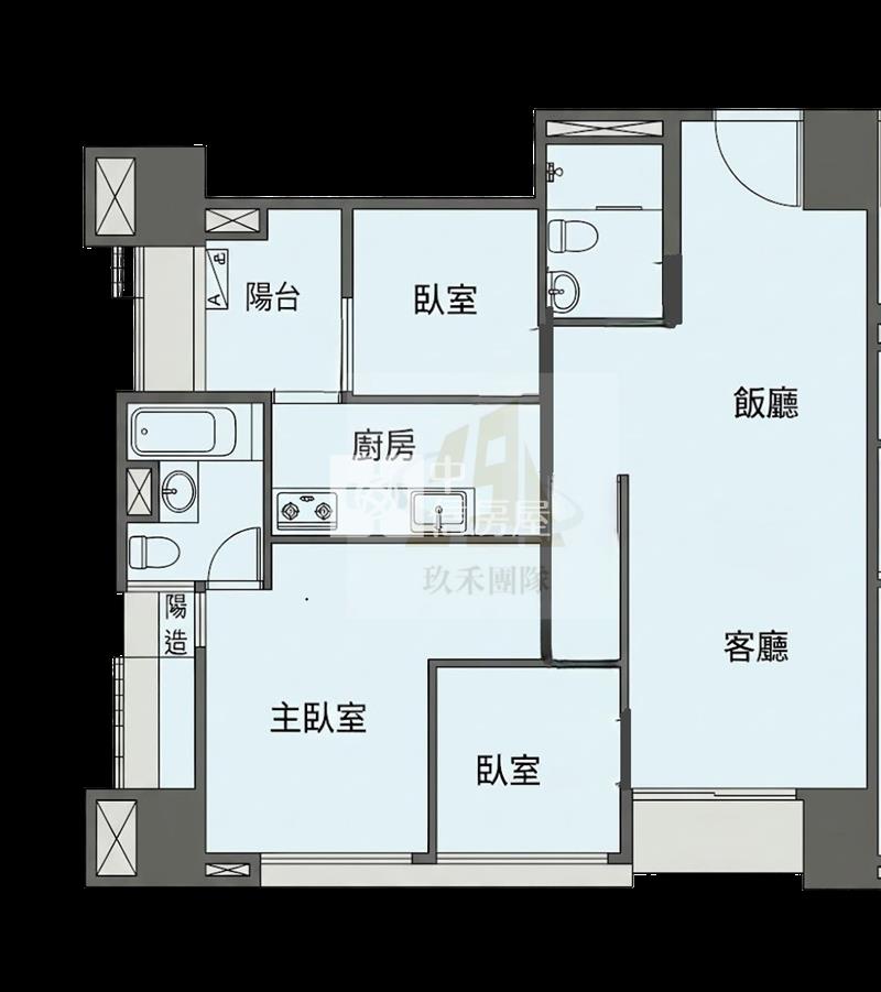 【玖禾】【專】青埔A18站前A+裝潢三房雙車房屋室內格局與周邊環境