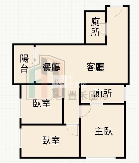 【豐禾】美術水公園河岸3房車房屋室內格局與周邊環境