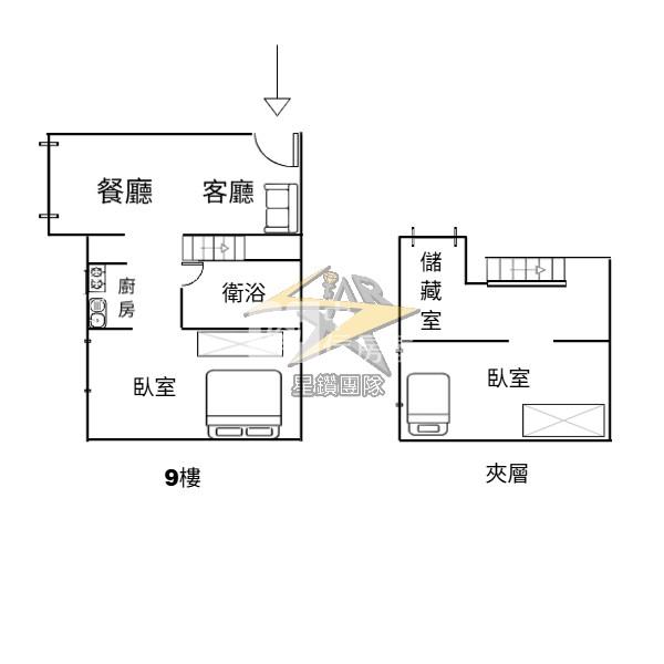 【星鑽】(專委)【桃園大有商圈|新宿】樓中樓2房+機械平移車位房屋室內格局與周邊環境