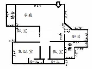 左營火車站翠華國宅邊間三房房屋室內格局與周邊環境