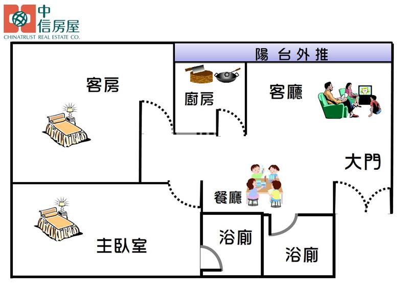 亞灣面總圖海景美宅+平車房屋室內格局與周邊環境