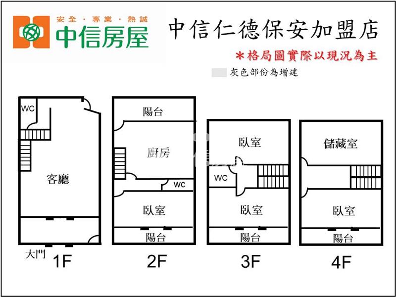 明興路朝南四房透天厝房屋室內格局與周邊環境