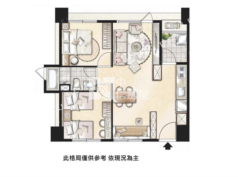 【神馬】(專任)青埔寶台A17裝潢二房車房屋室內格局與周邊環境