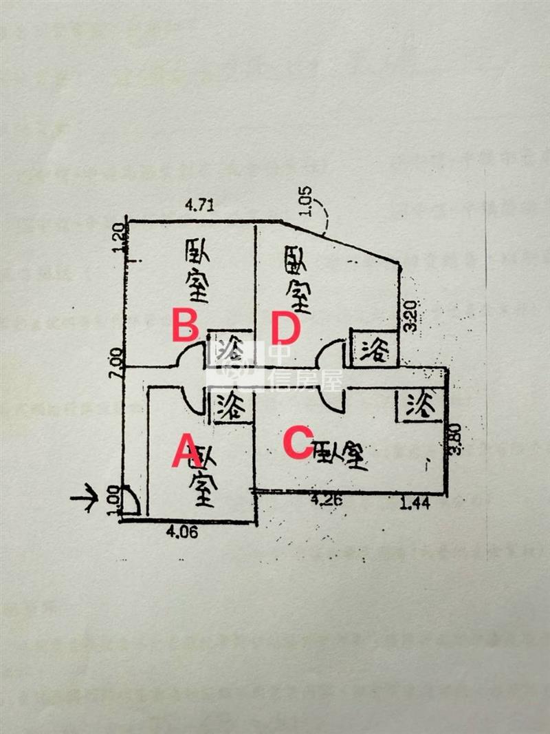 健行科大收租4套房房屋室內格局與周邊環境
