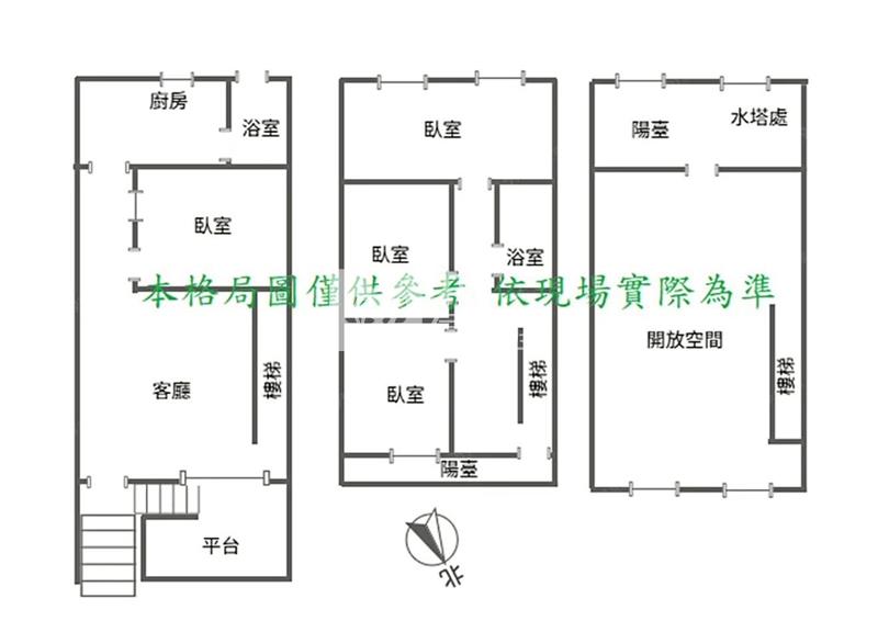 龍科全新整理孝親房透天房屋室內格局與周邊環境