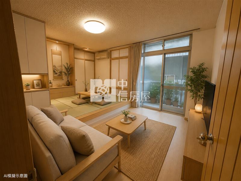 正廟口商圈3樓裝潢為AI模擬示意圖房屋室內格局與周邊環境