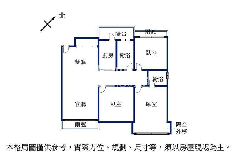 基隆長庚御花園邊間高樓三房美裝房屋室內格局與周邊環境