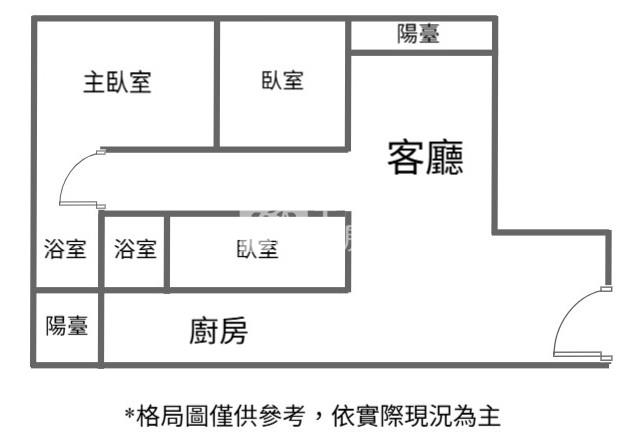 高鐵國際城平車三房房屋室內格局與周邊環境