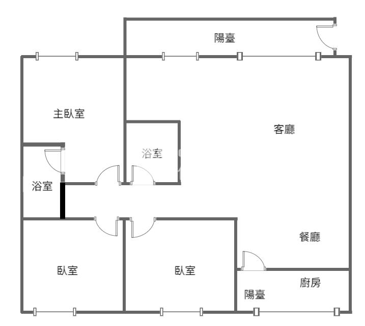 【奔馳】草漯-金圓寶-陽台進出-電梯三房房屋室內格局與周邊環境