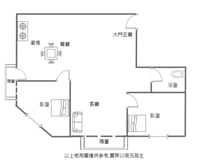 清交大生活圈-兩房-馬偕建功培英旁房屋室內格局與周邊環境