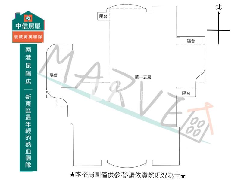 麗榮皇冠15樓房屋室內格局與周邊環境