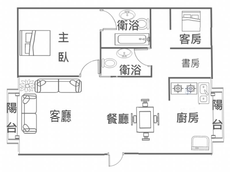 大魯閣三房附車位房屋室內格局與周邊環境