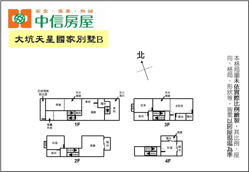 大坑天星國家別墅B房屋室內格局與周邊環境