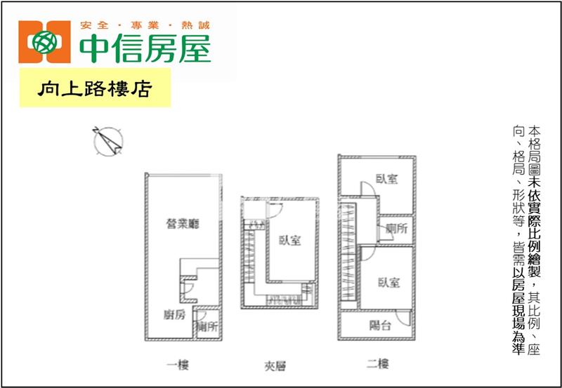 向上路樓店房屋室內格局與周邊環境