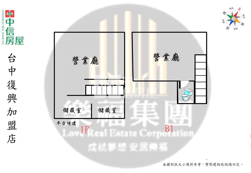 東海商圈大面寬B1+1樓店面房屋室內格局與周邊環境