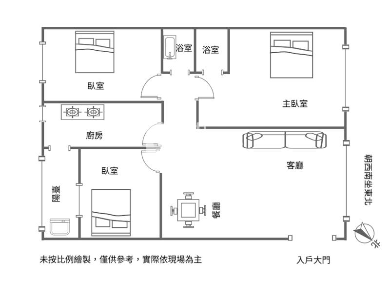 臻愛巴黎三房車房屋室內格局與周邊環境